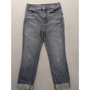 Not Your Daughter's Jeans Straight Jeans Womens 12 Medium Wash Blue Mid Rise USA